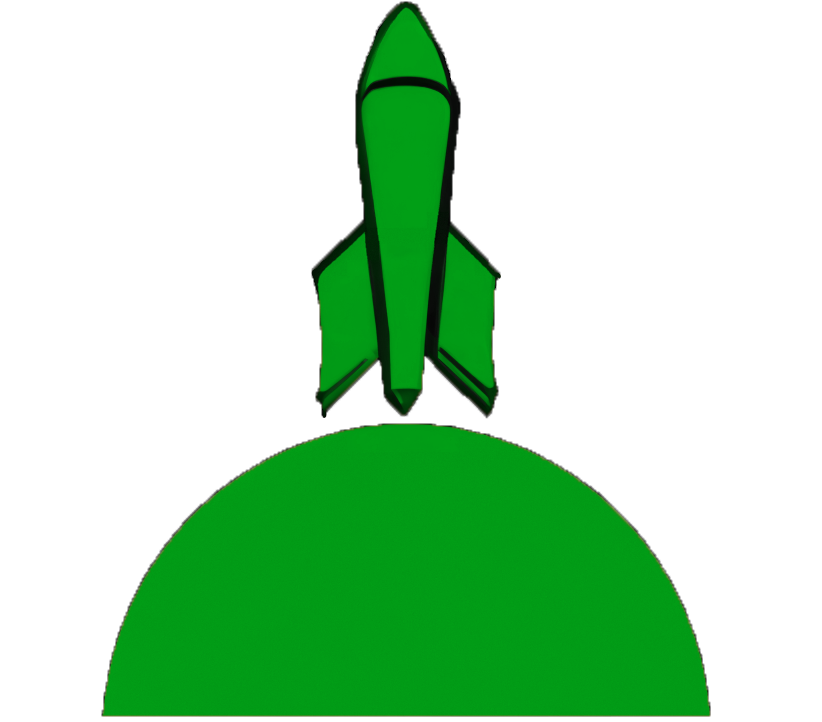 A logo of a rocket lifting off from Mars, minimalistic. Made with DALL-E 2.